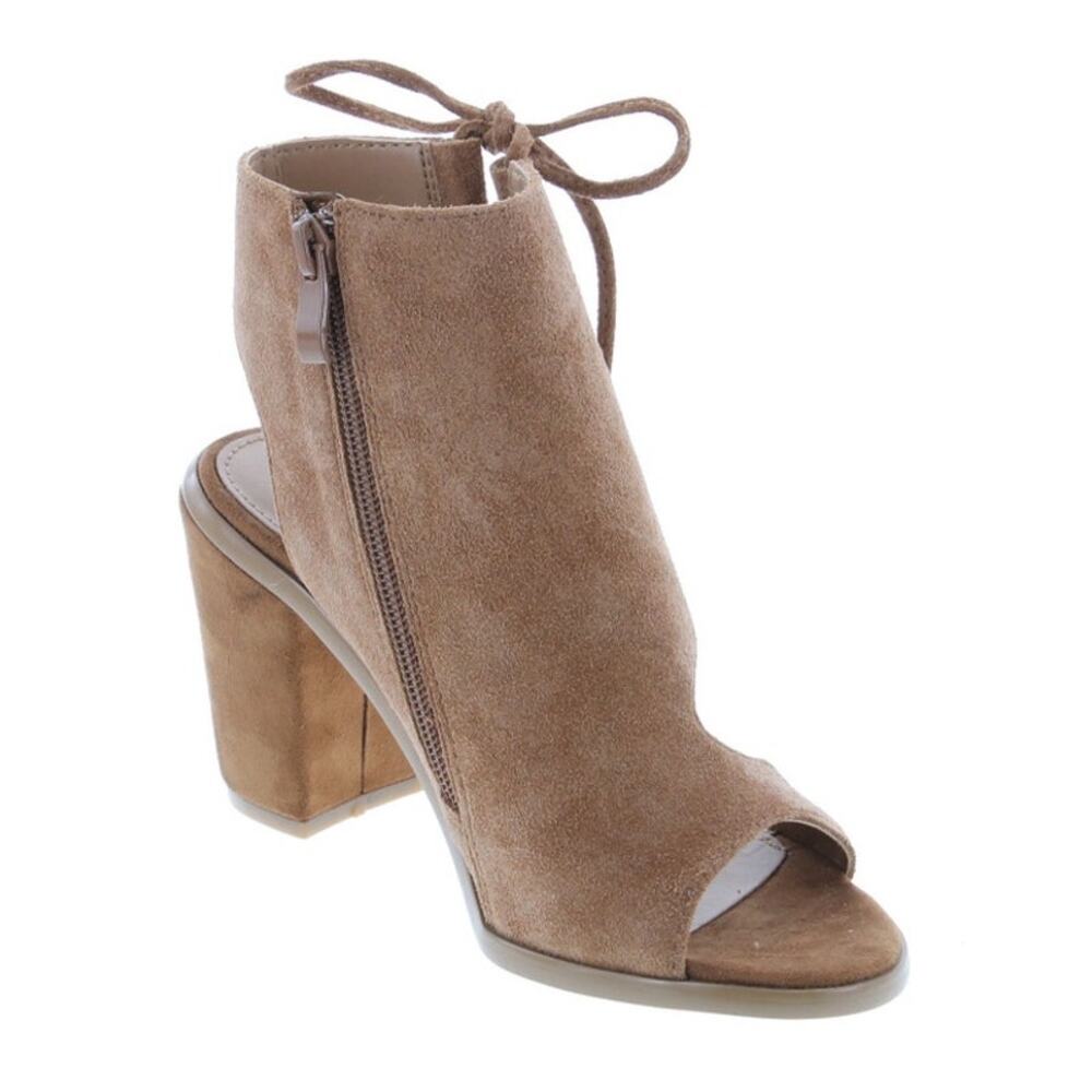 VERY VOLATILE Womens Tassel Open-Toe Suede Cherri Heeled Ankle Boots Size 9 NIB - Picture 5 of 5
